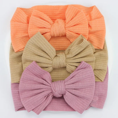 3Pcs/Lot Knit Baby Headband Bow Set (various colors)