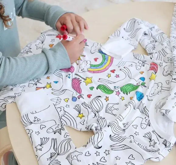 Children's Hand-painted Graffiti Pajamas Suit