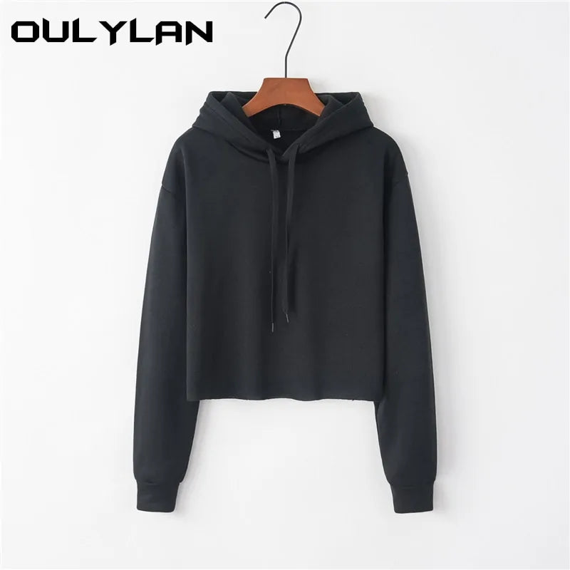 Oulylan Women's Crop Hoodies Sweatshirts (3 colors)