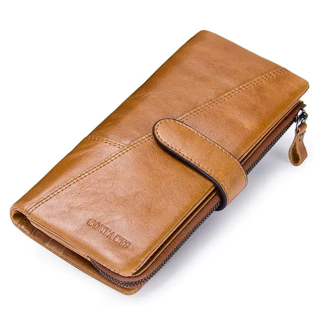 Genuine Leather Women's Long Wallet (various colors)