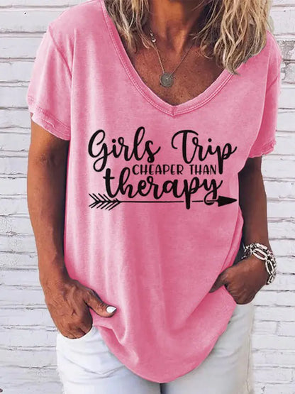 Women Girl's Trip Therapy Tee (various colors)