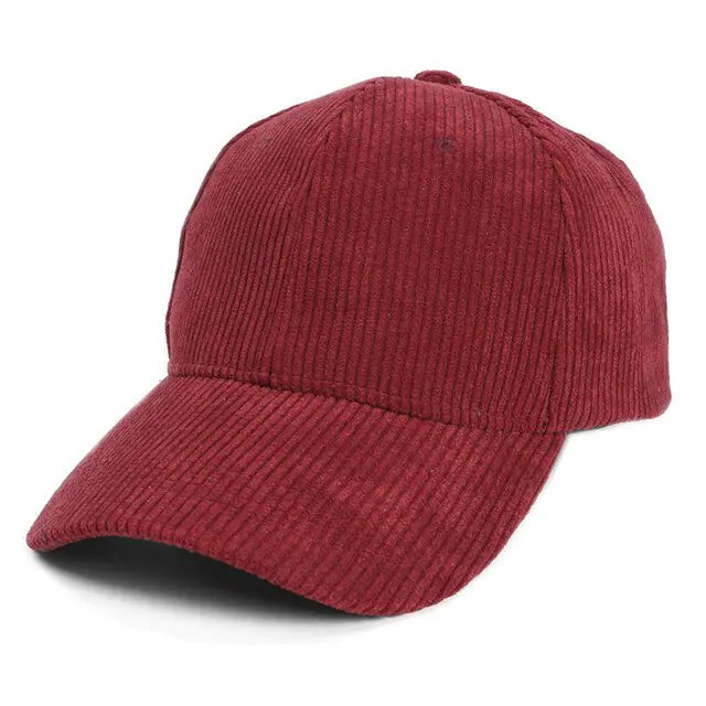 Summer Solid Corduroy Baseball Caps (various colors)