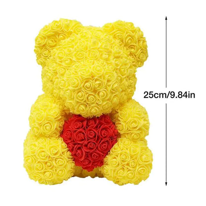 Valentine's Day Rose Flower Bear (various colors)