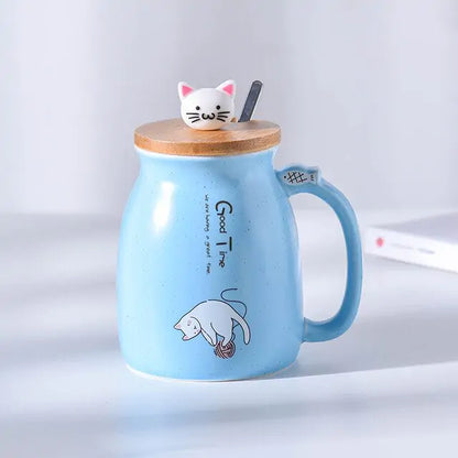 450ml Ceramic Cat Mug (4 shades)