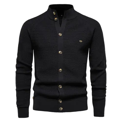 Button Mock Neck Men's Cardigan (various colors)