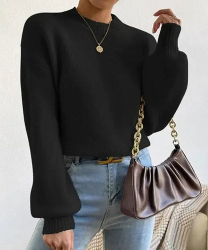Half Turtleneck Knitted Sweater (various colors)