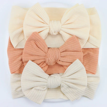 3Pcs/Lot Knit Baby Headband Bow Set (various colors)