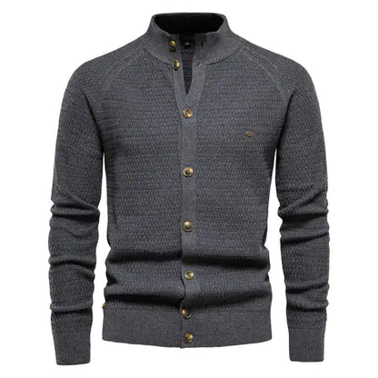 Button Mock Neck Men's Cardigan (various colors)