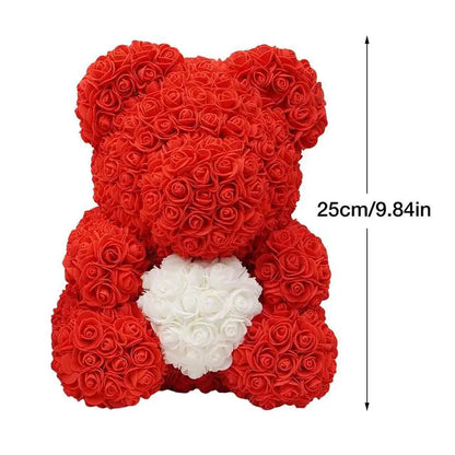 Valentine's Day Rose Flower Bear (various colors)