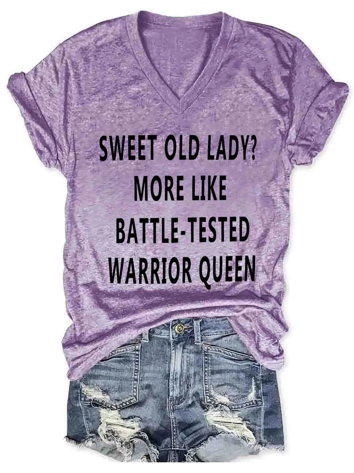 Women's "Sweet Old Lady" Print Tee (various colors)