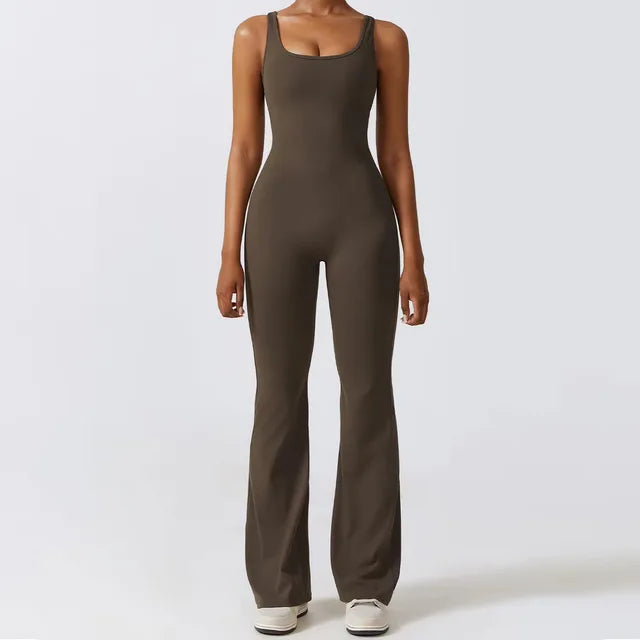 Sports Style Hollow Back Bodysuit Yoga Jumpsuit (6 shades)