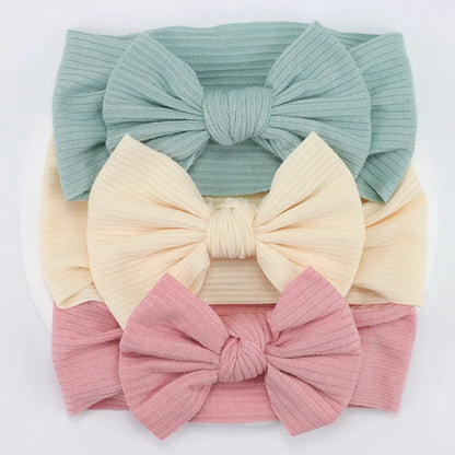 3Pcs/Lot Knit Baby Headband Bow Set (various colors)