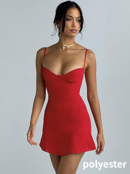 Elegant A-Line Mini Dress (various colors)