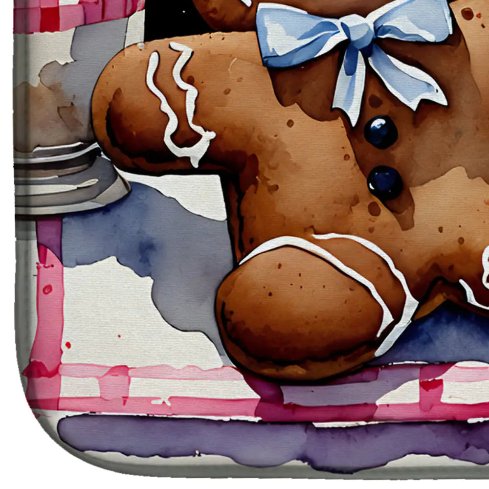 Christmas Gingerbread Dish Drying Mat