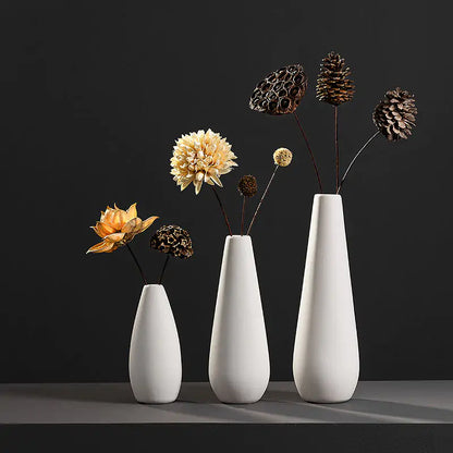 White Porcelain Flower Vases