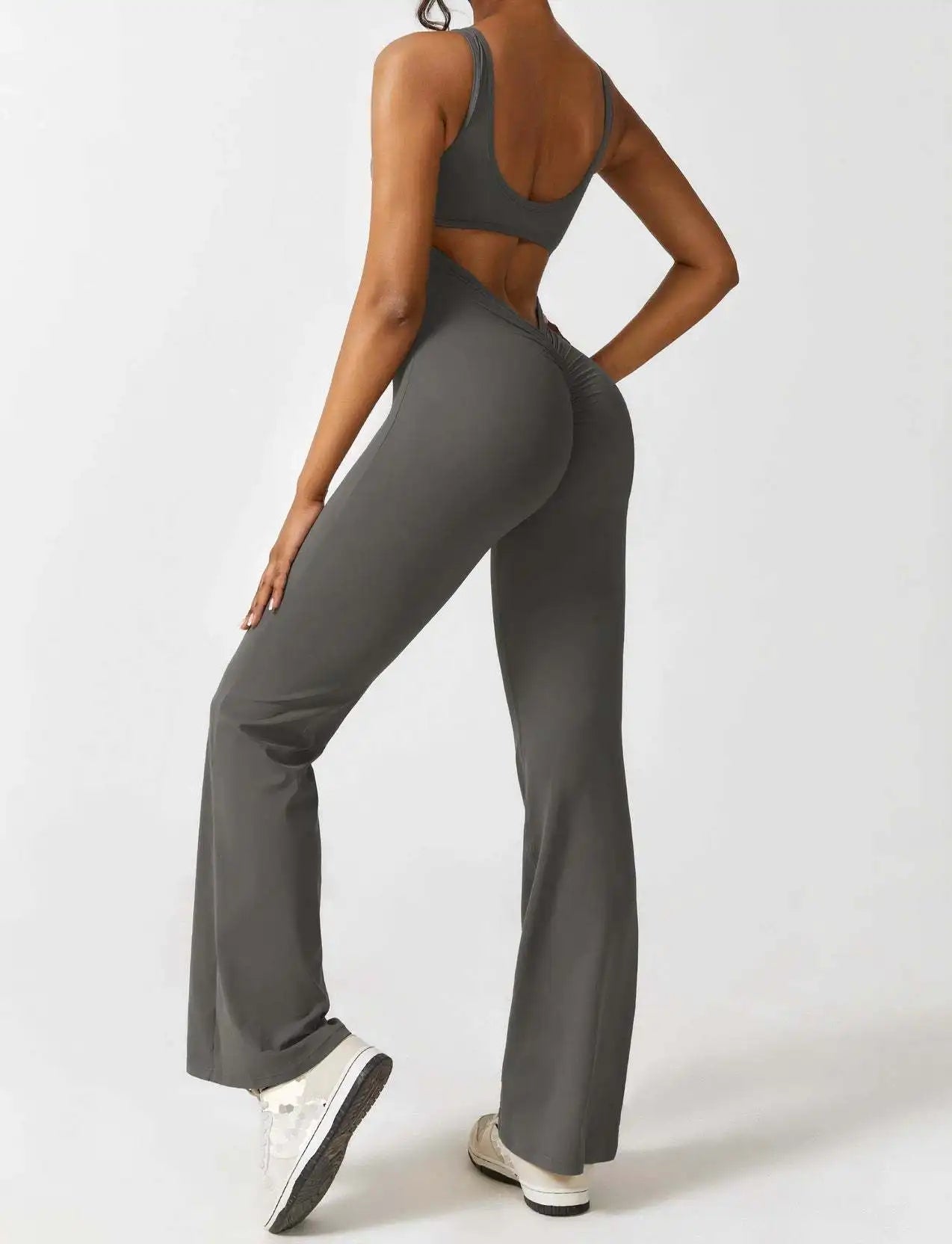 Sports Style Hollow Back Bodysuit Yoga Jumpsuit (6 shades)