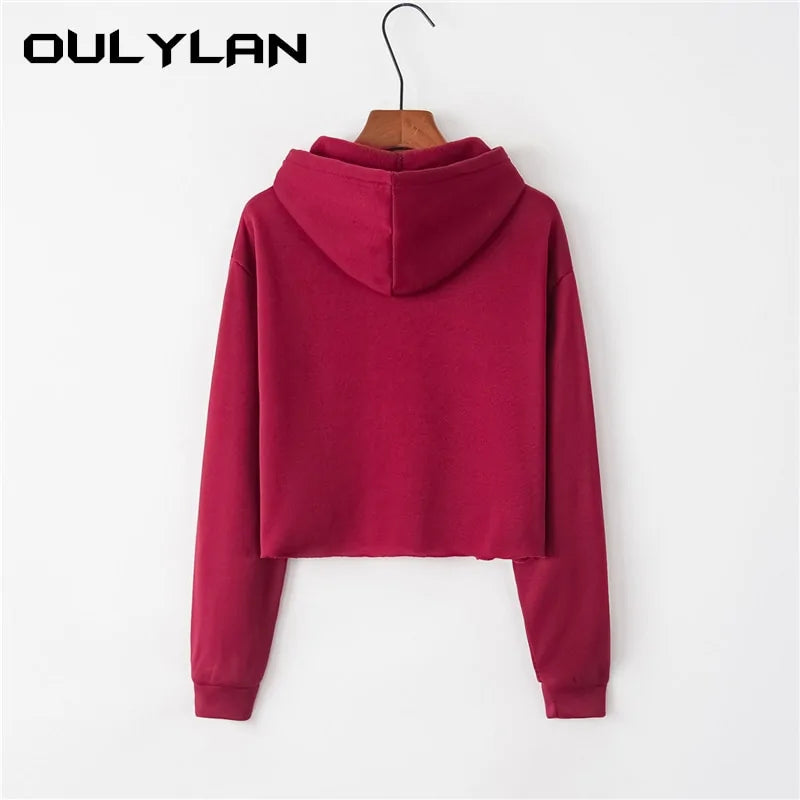 Oulylan Women's Crop Hoodies Sweatshirts (3 colors)