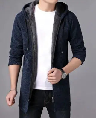 Men's Casual Knitted Fleece Cardigan Sweater (various colors)