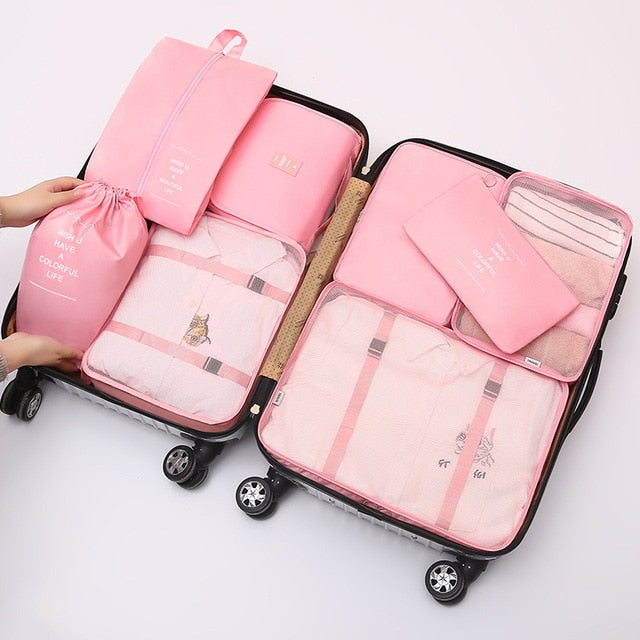 8Pcs/set Large Capacity Travel Organizer Bags