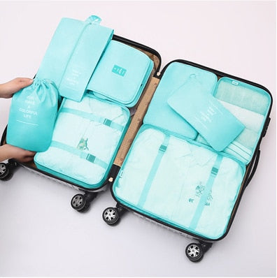 8Pcs/set Large Capacity Travel Organizer Bags