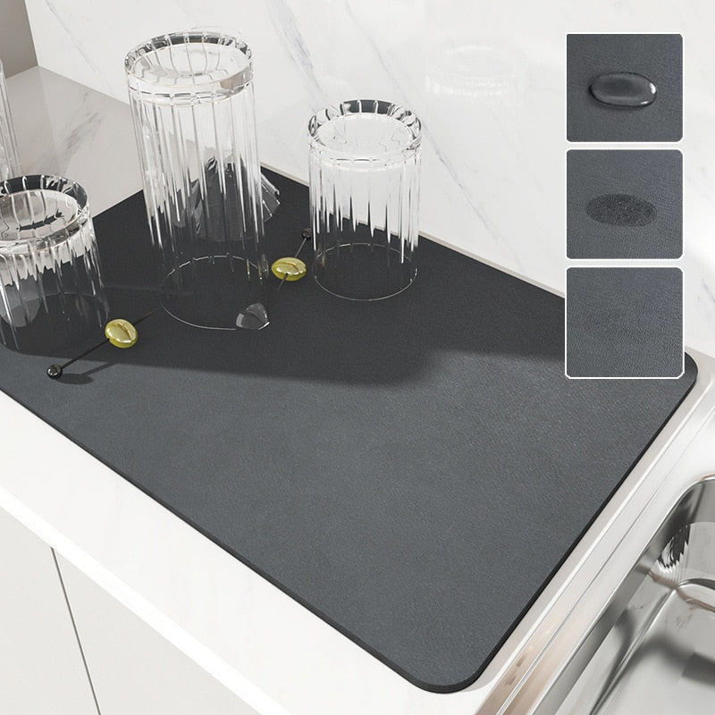 Super Absorbent Kitchen Draining Mats (various colors)