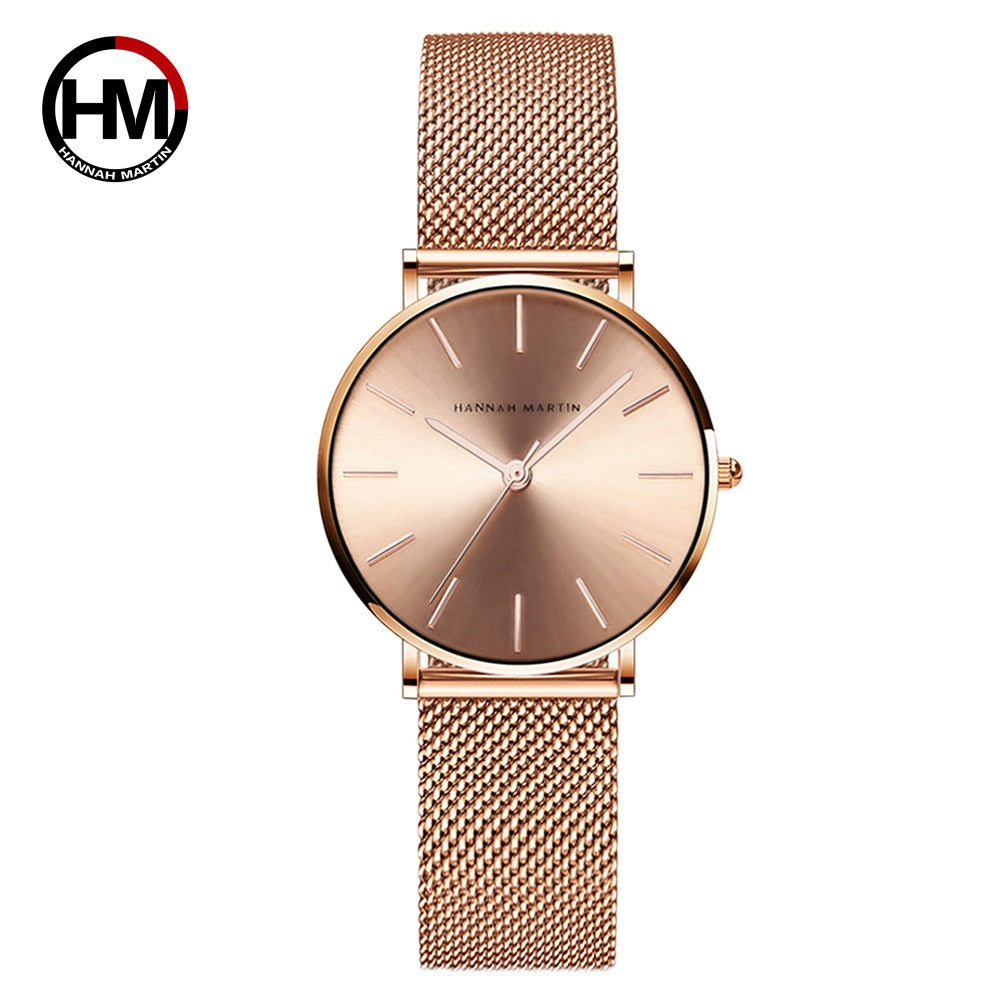 Steel Mesh Japan Quartz Watch (gold or silver)