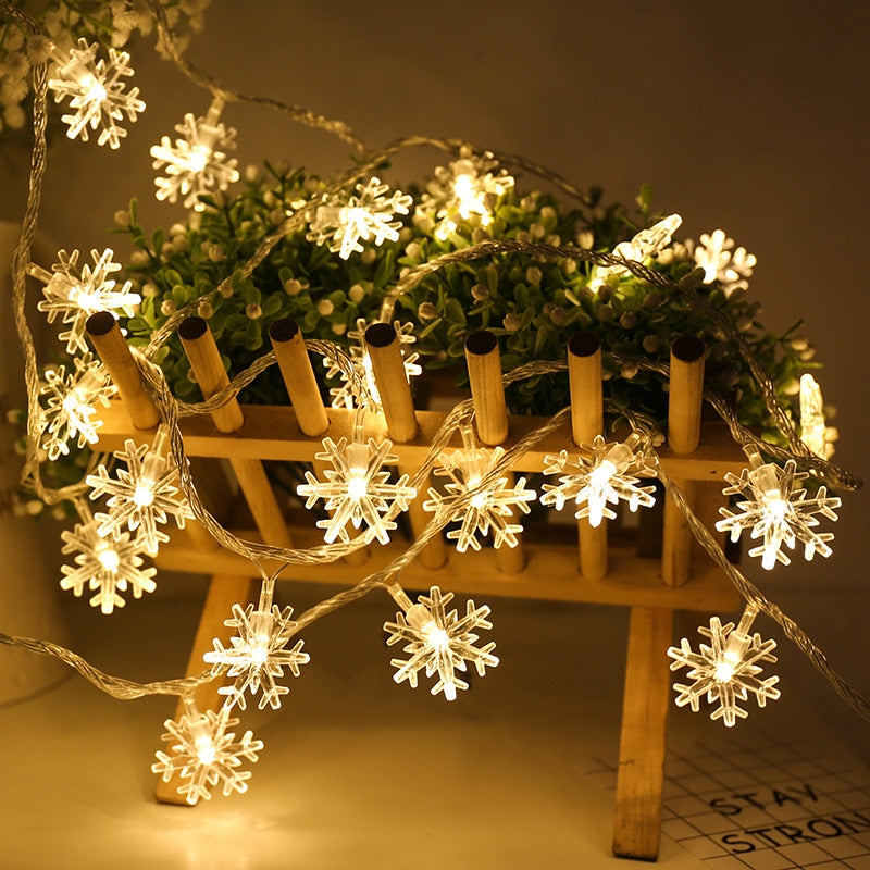 LED Snowflake Christmas Lights