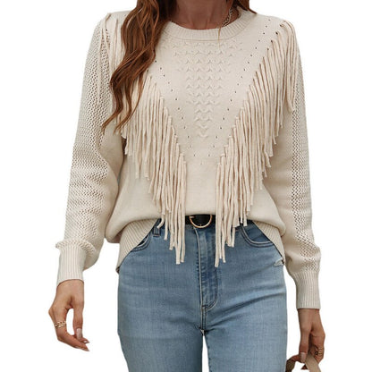 Women Tassels Autumn Sweaters (multi colors)