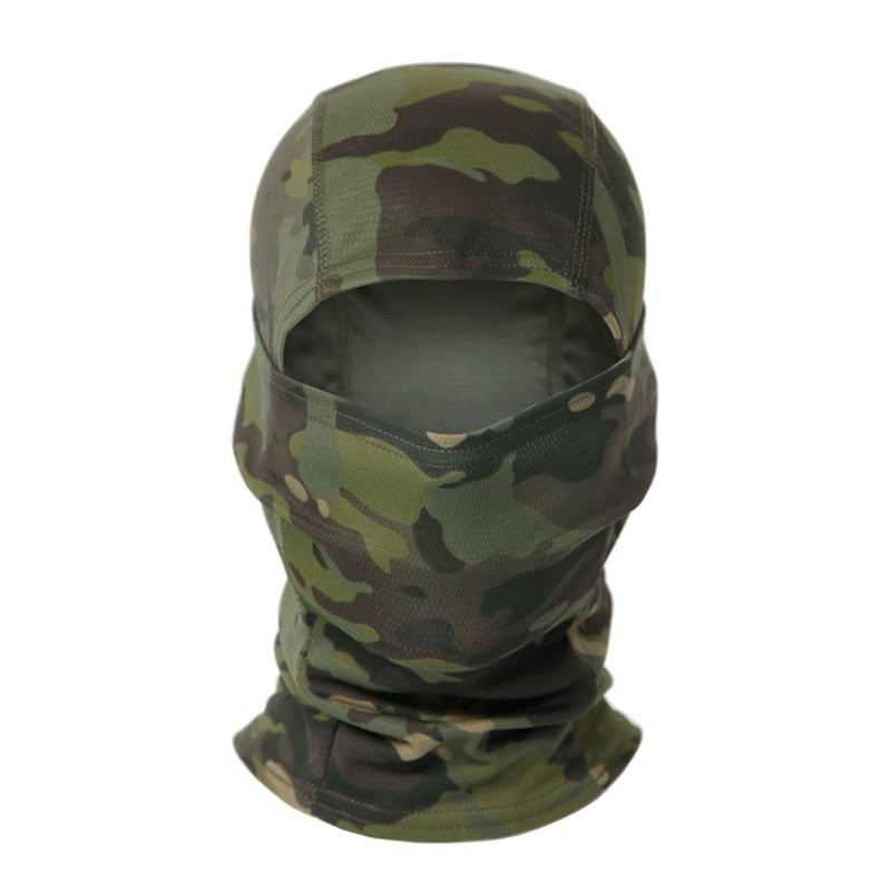 Tactical Camouflage Balaclava Full Face Mask (black & camo)