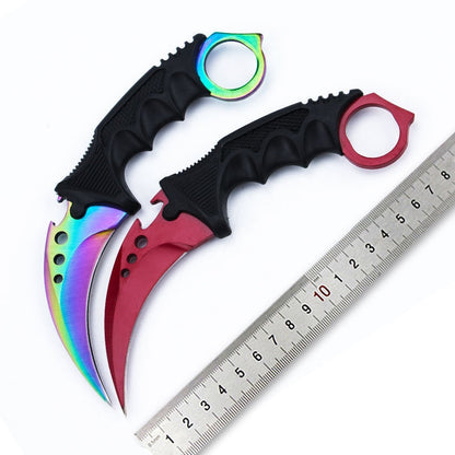 Foldable Three-eye Pure color Claw Knife