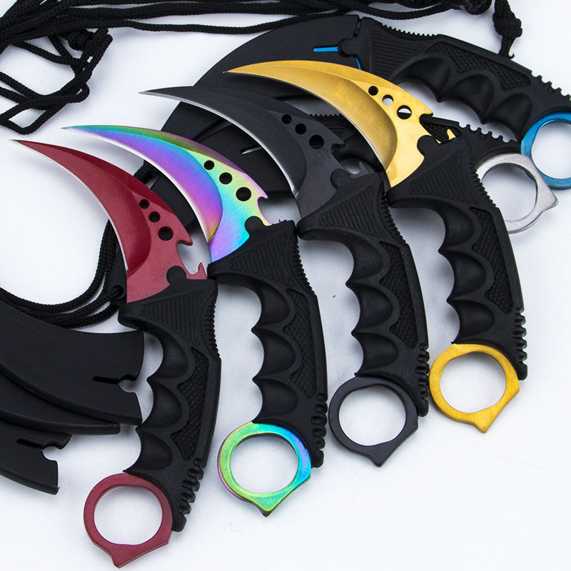 Foldable Three-eye Pure color Claw Knife