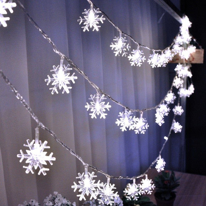 LED Snowflake Christmas Lights