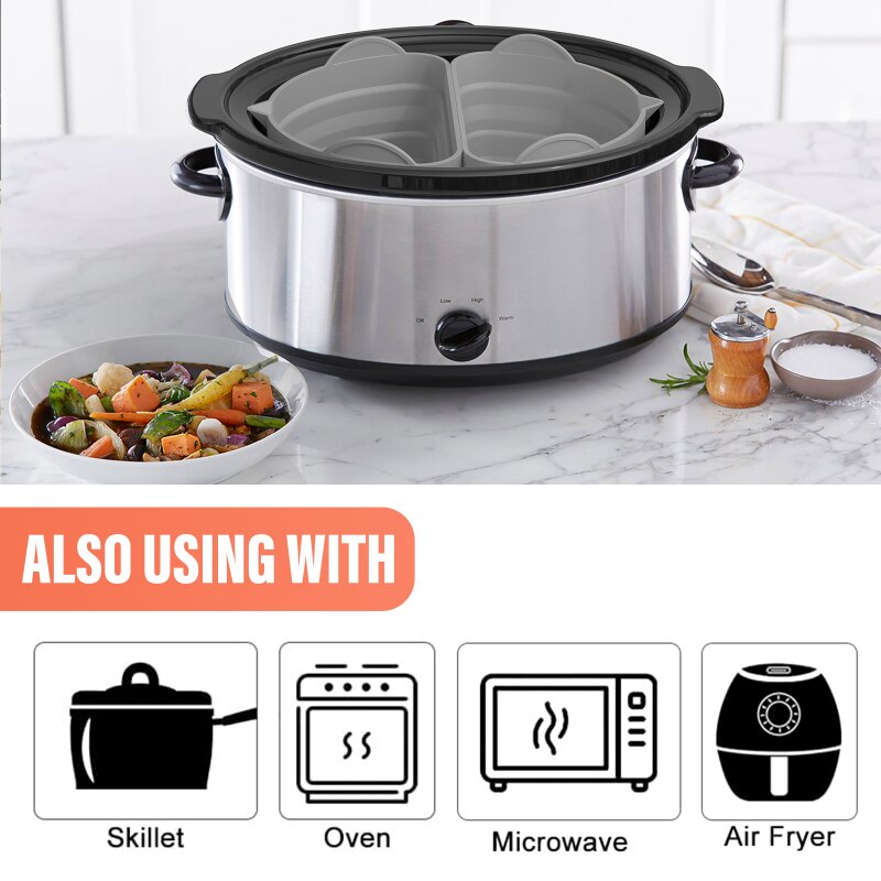 Silicone Slow Cooker - Reusable Dividers