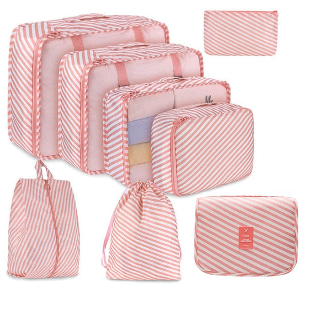 8Pcs/set Large Capacity Travel Organizer Bags