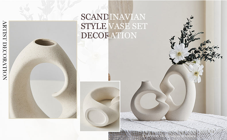 Nordic Ceramic Vases (2 vases)