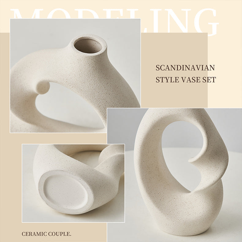 Nordic Ceramic Vases (2 vases)