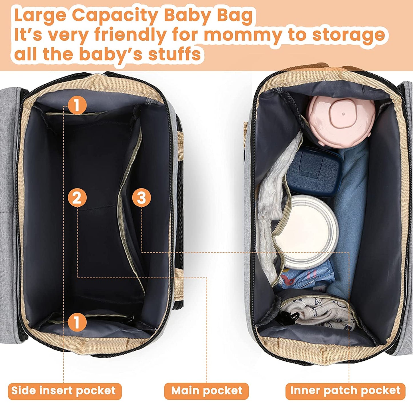 Portable Baby Bed/Diaper Bag