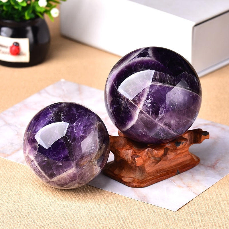 Natural Ball (Amythest, Quartz, Tiger's Eye, Obsidian)