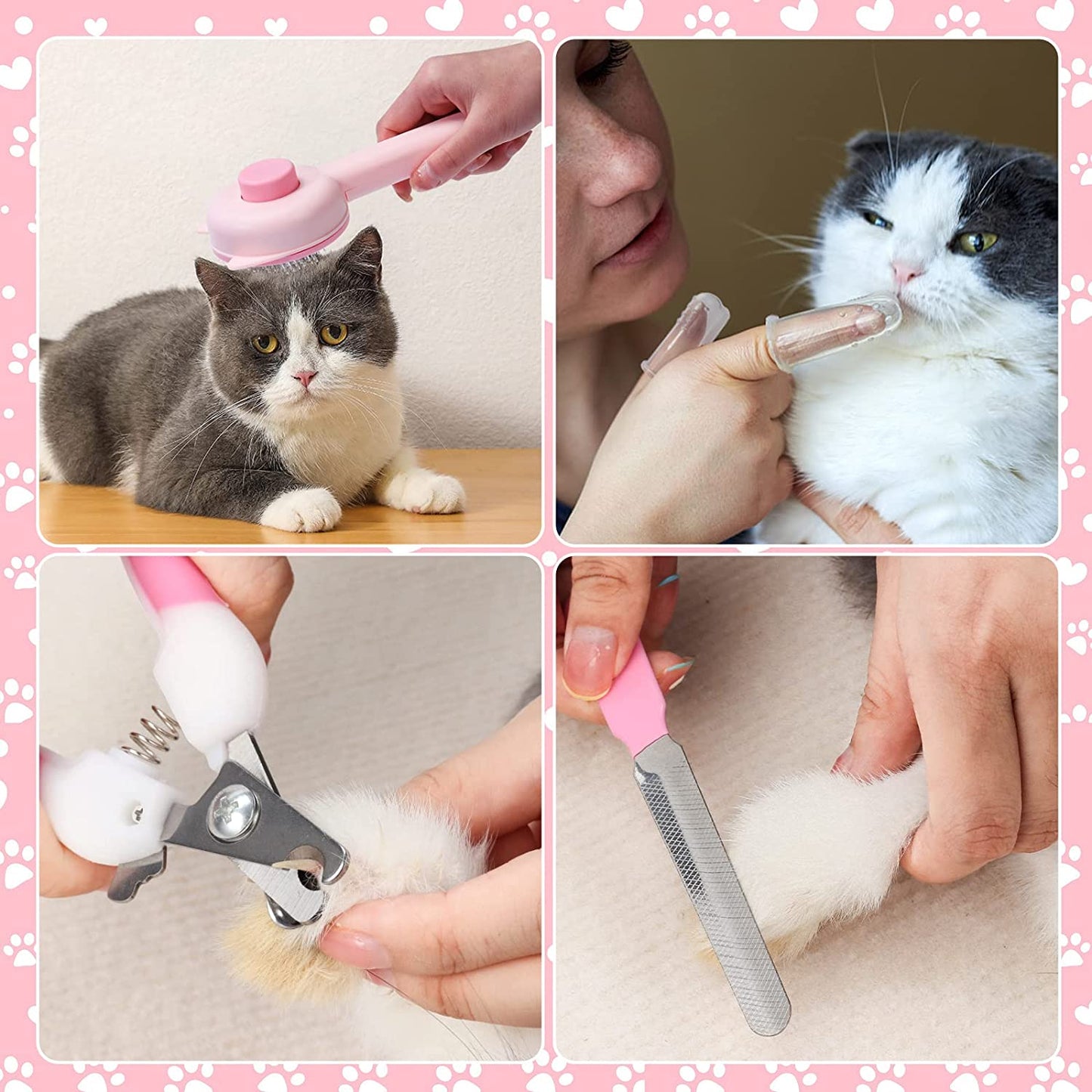 Combination Pet Hair Brush & Tools