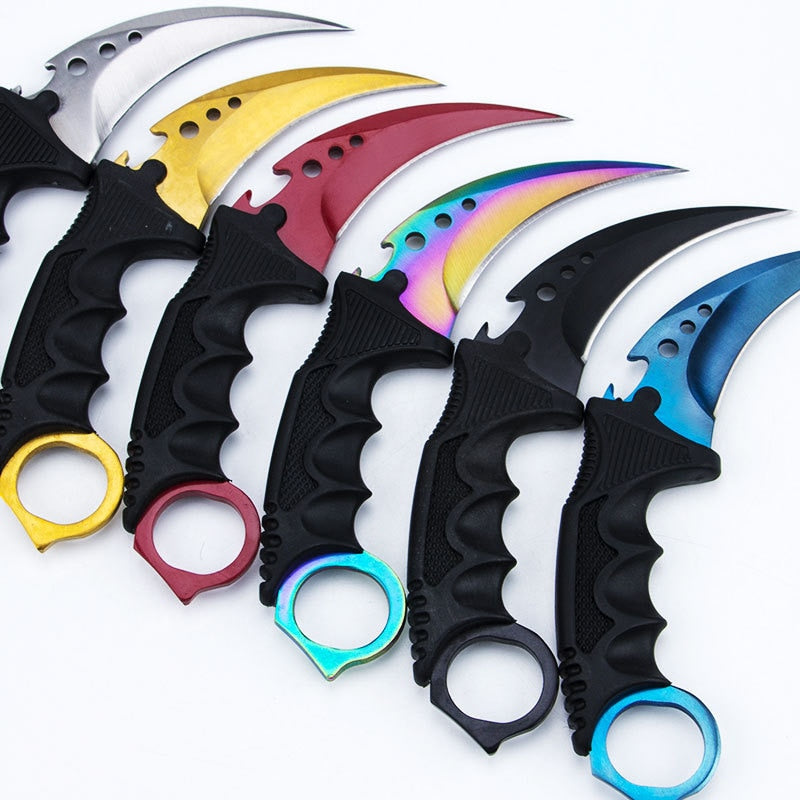 Foldable Three-eye Pure color Claw Knife