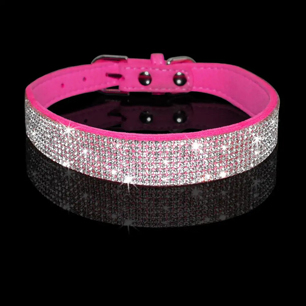 Pet Rhinestone Collar Leash Set