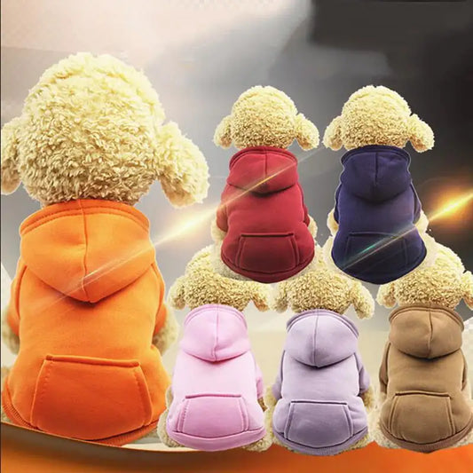 Soft Fleece Pet Dog Hoodie (various colors)