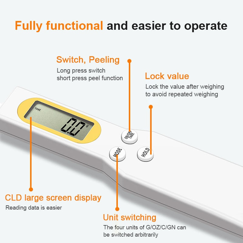 Electronic Kitchen Scale Measuring Spoon