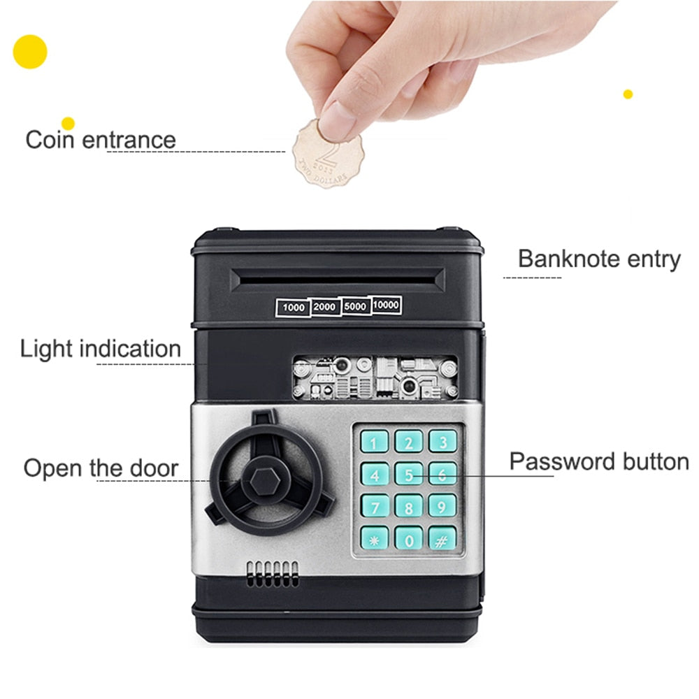 Electronic Piggy Bank ATM Password Money Box