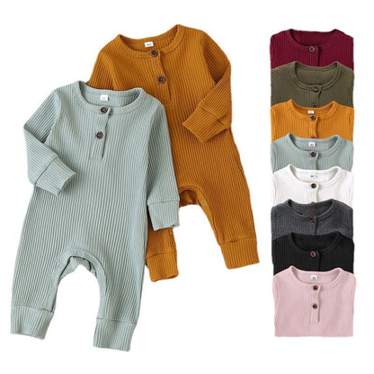 Long Sleeve Baby Romper (7 colors)