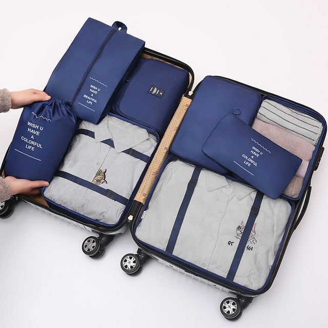 8Pcs/set Large Capacity Travel Organizer Bags