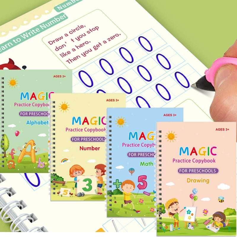 BrightChild Reusable Educational Handwriting Tool & Copy Book