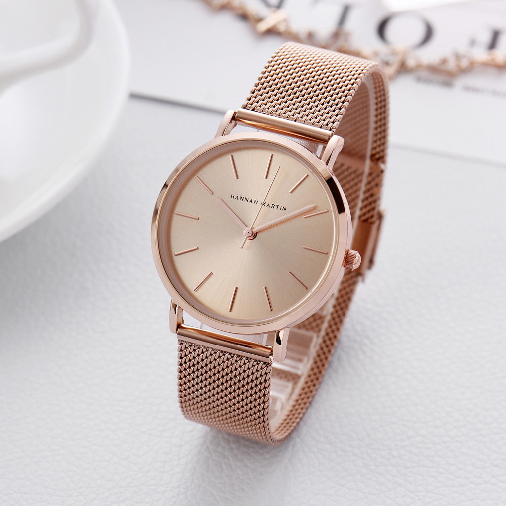 Steel Mesh Japan Quartz Watch (gold or silver)