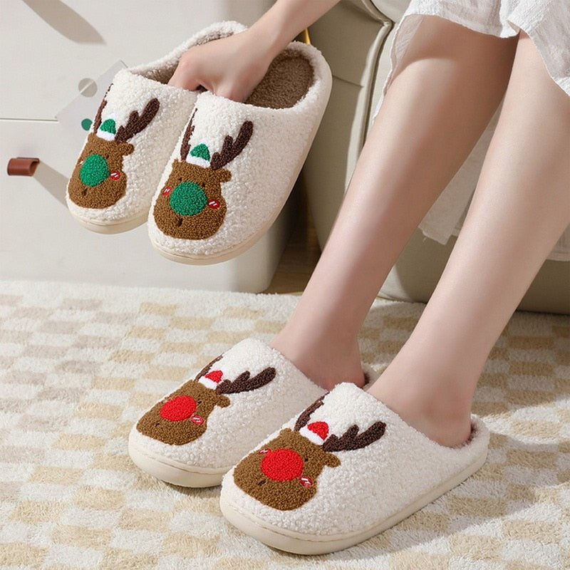 Cotton Slippers for Couples (various colors & Christmas, too)