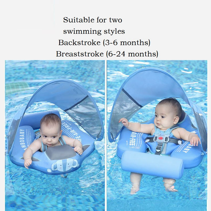 Non-inflatable Baby Float with Sun Canopy